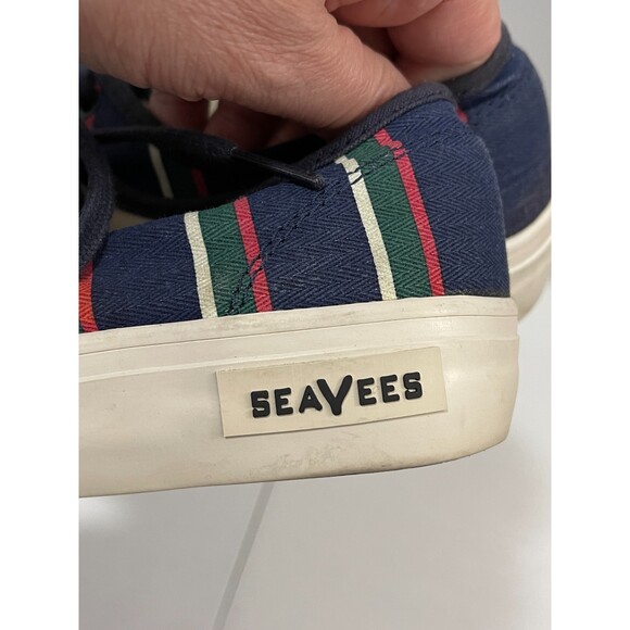 SeaVees for J Crew Women's Legend Sneaker Shoes Navy Blue Red Green Size 8.5 - Picture 10 of 10